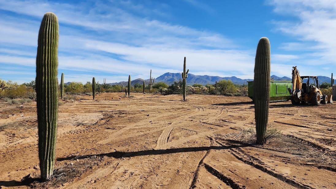 Prepared dirt construction site in Tucson